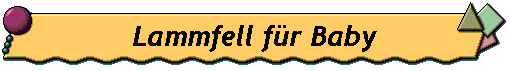 Lammfell fr Baby