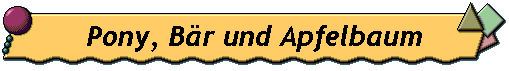 Pony, Br und Apfelbaum